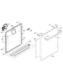 Door Section parts for Bosch Dishwasher SHX3AR56UC/20 from AppliancePartsPros.com