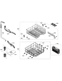 Baskets parts for Bosch Dishwasher SHX3AR56UC/20 from AppliancePartsPros.com