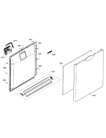 Door parts for Bosch Dishwasher SHE3AR75UC/21 from AppliancePartsPros.com