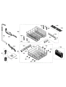 Rack Assembly parts for Bosch Dishwasher SHE3AR75UC/21 from AppliancePartsPros.com