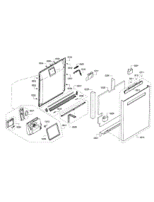 Door parts for Bosch Dishwasher SHP7PT55UC/02 from AppliancePartsPros.com