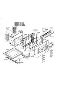 Door parts for Bosch Wall Oven HBN5400-02 from AppliancePartsPros.com