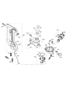 Pump parts for Bosch Dishwasher SHE7PT55UC/03 from AppliancePartsPros.com