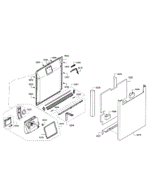 Door parts for Bosch Dishwasher SHE7PT56UC/02 from AppliancePartsPros.com