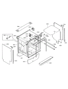 Frame & Cabinet parts for Bosch Dishwasher SHX9PT75UC/01 from AppliancePartsPros.com
