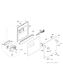 Door Assembly parts for Bosch Dishwasher SHI66A05UC/23 from AppliancePartsPros.com