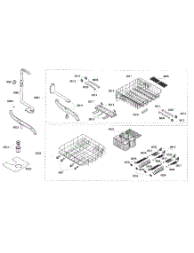 Rack Assembly parts for Bosch Dishwasher SHI66A05UC/23 from AppliancePartsPros.com