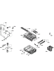 Basket Assembly parts for Bosch Dishwasher SPX5ES55UC/20 from AppliancePartsPros.com