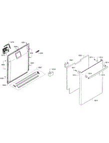 Door Assembly parts for Bosch Dishwasher SHX4AT55UC/18 from AppliancePartsPros.com