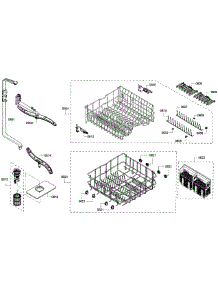 Basket Assembly parts for Bosch Dishwasher SHX4AT55UC/18 from AppliancePartsPros.com