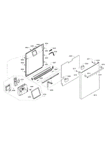 Door parts for Bosch Dishwasher SHX53T55UC/02 from AppliancePartsPros.com