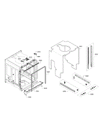 Cabinet parts for Bosch Dishwasher SHX53T55UC/02 from AppliancePartsPros.com