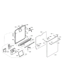 Door parts for Bosch Dishwasher SHX68T55UC/02 from AppliancePartsPros.com