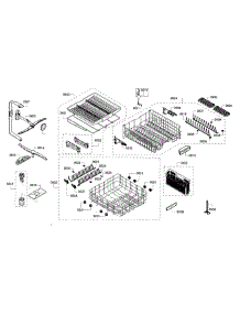 Rack parts for Bosch Dishwasher SHX68T55UC/02 from AppliancePartsPros.com