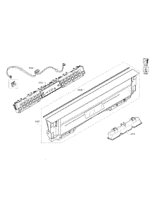 Control Panel parts for Bosch Dishwasher SHE68T56UC/02 from AppliancePartsPros.com