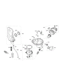 Pump parts for Bosch Dishwasher SHE68T56UC/02 from AppliancePartsPros.com