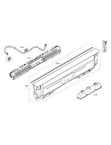 Control Panel parts for Bosch Dishwasher SHE68T55UC/03 from AppliancePartsPros.com