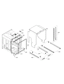Cabinet parts for Bosch Dishwasher SHE68T55UC/03 from AppliancePartsPros.com