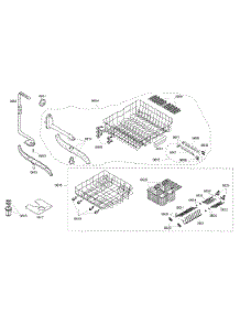 Rack Assembly parts for Bosch Dishwasher SHE46C06UC/17 from AppliancePartsPros.com