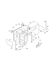 Cabinet Assembly parts for Bosch Dishwasher SHE46C06UC/22 from AppliancePartsPros.com