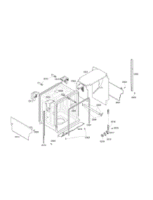 Cabinet Assembly parts for Bosch Dishwasher SHE46C06UC/46 from AppliancePartsPros.com