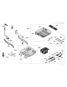 Racks Assembly parts for Bosch Dishwasher SHX45M02UC/48 from AppliancePartsPros.com