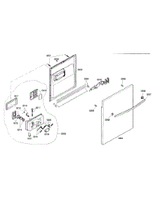 Door Assembly parts for Bosch Dishwasher SHX33A06UC/21 from AppliancePartsPros.com
