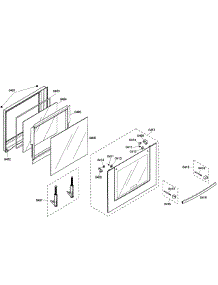 Door Assembly parts for Bosch Wall Oven HBL3450UC/04 from AppliancePartsPros.com