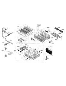 Rack parts for Bosch Dishwasher SHE68T55UC/03 from AppliancePartsPros.com