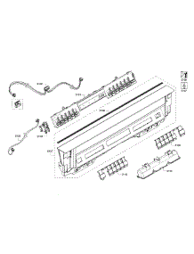 Control Panel parts for Bosch Dishwasher SHE65T52UC/02 from AppliancePartsPros.com