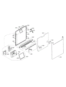 Door parts for Bosch Dishwasher SHE65T52UC/02 from AppliancePartsPros.com
