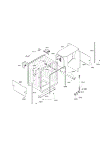 Cabinet Assembly parts for Bosch Dishwasher SHE46C06UC/36 from AppliancePartsPros.com