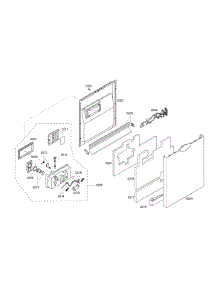 Door Assembly parts for Bosch Dishwasher SHE46C06UC/47 from AppliancePartsPros.com