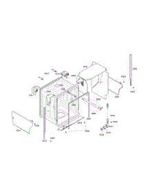 Cabinet Assembly parts for Bosch Dishwasher SHE46C06UC/47 from AppliancePartsPros.com