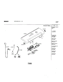 Fascia Panel parts for Bosch Dryer WTMC6500UC/01 from AppliancePartsPros.com