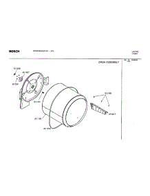 Drum Assembly parts for Bosch Dryer WTMC6500UC/01 from AppliancePartsPros.com