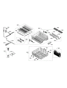 Rack parts for Bosch Dishwasher SHE65T52UC/02 from AppliancePartsPros.com