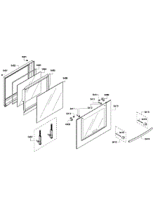 Door Assembly parts for Bosch Wall Oven HBL3450UC/05 from AppliancePartsPros.com
