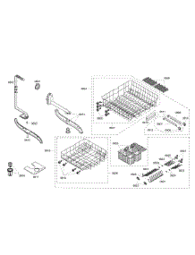 Rack Assembly parts for Bosch Dishwasher SHE46C06UC/43 from AppliancePartsPros.com
