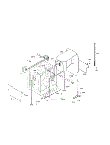 Cabinet Assembly parts for Bosch Dishwasher SHE46C05UC/40 from AppliancePartsPros.com