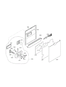 Door Assembly parts for Bosch Dishwasher SHE46C05UC/38 from AppliancePartsPros.com