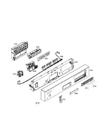 Control Panel  /  Fascia Panel parts for Bosch Dishwasher S35KMK17UC/40 from AppliancePartsPros.com