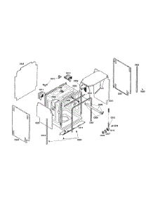 Body parts for Bosch Dishwasher S35KMK17UC/40 from AppliancePartsPros.com
