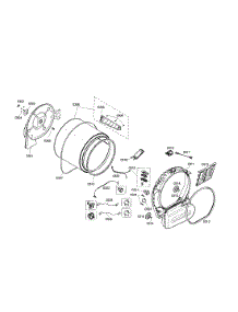 Drum  /  Tub parts for Bosch Dryer WTMC1301US/03 from AppliancePartsPros.com