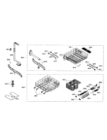 Racks  /  Spray Arm parts for Bosch Dishwasher S35KMK17UC/40 from AppliancePartsPros.com