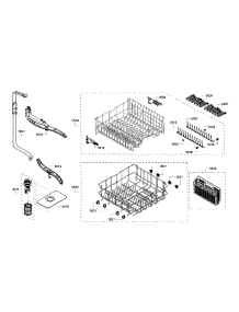 Rack parts for Bosch Dishwasher SHX4AT55UC/14 from AppliancePartsPros.com