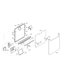 Door parts for Bosch Dishwasher SHE53T55UC/02 from AppliancePartsPros.com