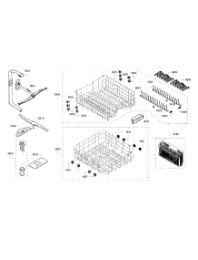 Rack parts for Bosch Dishwasher SHE53T55UC/02 from AppliancePartsPros.com