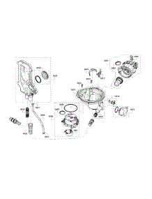 Pump parts for Bosch Dishwasher SHX65T55UC/02 from AppliancePartsPros.com