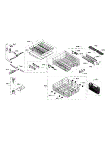 Rack parts for Bosch Dishwasher SHX65T55UC/02 from AppliancePartsPros.com